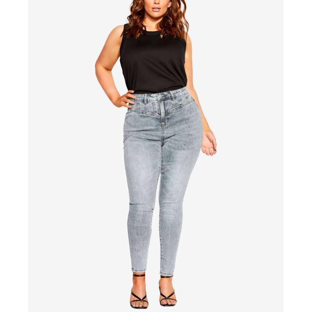 City Chic Trendy Plus Size Sexy Corset Jeans